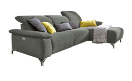 Basis - Ecksofa Musterring MR 370, in der Farbausführung silber