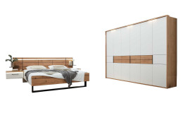 Schlafzimmer Musterring Madiva in Balkeneiche furniert und weiß