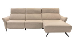 Ecksofa Musterring MR 280 aus Echtleder in der Farbe Ecru