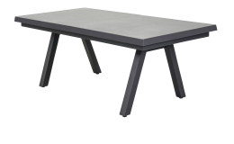 Gartentisch Sondrino mit Tischplatte in Beton-Optik Aluminium-Gestell in Anthrazit