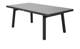 Gartentisch Vivera mit Tischlpatte aus Kermaik in Beton-Optik und Gestell aus Aluminium in Anthrazit