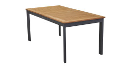 Gartentisch Unicamo mit Tischplatte aus Teakholz und Gestell aus Aluminium in Anthrazit