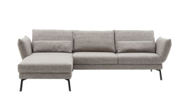 Komfort - Ecksofa Spin, in der Farbausführung taupe, Frontansicht