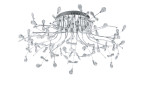 LED-Deckenleuchte Crystal 77 cm