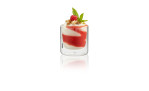 Thermoglas Mira 2er-Set 80 ml mit einem Dessert gefüllt
