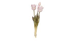 Tulpen-Bund 46 cm aus Kunststoff mit pinken Blüten und grünen Stiel und Blätter.