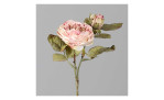 Rose 33 cm in rosa, mit einem grauen Hintergrund