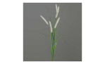 Gras 76 cm aus Kunststoff in grün mit weißen Applikationen. Auf einem grauen Hintergrund.