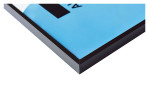Bilderrahmen Accent 21 x 29,7 cm mit einer Detailansicht vom schwarzen Aluminiumrahmen.