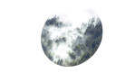 Glasbild Mystic Forest 30 cm, Wald von oben