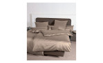Satin-Bettwäsche 135 x 200 cm Taupe 