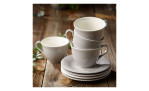 Kaffeeuntertasse Color Loop 15,5 cm in grau, Ansicht im Gebrauch