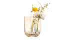 Vase Dialogue in taupe, Ansicht mit Füllung