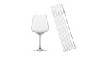 Cocktail-Set After Work Drinks 9-tlg., bestehend aus 4 Gläser, 4 Trinkhalme und eine Baumwollbürste