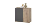 Kommode Nancy, in der Farbausführung Viking Oak mit grau, Schrägansicht