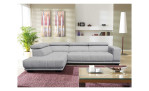 Basis-Ecksofa VIA ARTEON in der Farbe grau, in einem Raum mit Deko 