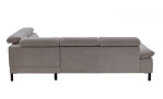 Basis-Ecksofa, in der Farbausführung Silber, Rückansicht