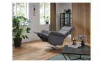 Komfort - Relaxsessel Lascondo Chip, in der Farbausführung grau, in einem Raum stehend mit der Relaxfunktion