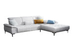 Basis - Ecksofa Florenz Comfort, in der Farbausführung silber