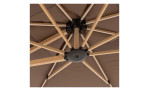Pendelschirm Alu Wood XL Ultra mit Bezug-Ausf. in Greige und Gestell aus Aluminium und Stahl in Holzoptik, Detail