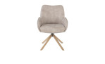 Armlehnstuhl Riley in beige-grau Gestell in Eiche, Draufsicht