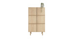 Highboard Azulo aus Eiche-Furniert mit 2 Türen, Draufsicht