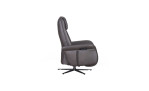 Komfort-Relaxsessel in der Farbausführung Onyx, in Leder, Seitenansicht