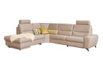 Komfort-Ecksofa 9808, in der Farbausführung beige