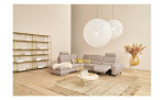 Komfort-Ecksofa 9808, in der Farbausführung beige mit der Relaxfunktion in rechten Element