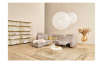Basis-Ecksofa 9808, in der Farbausführung beige mit der Relaxfunktion in rechten Element