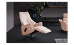 Basis - Relaxsessell 7911 in der Farbausführung Rosa, in einem Raum stehend,  Schrägansicht mit Funktion