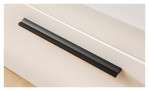 Lowboard San Remo in weiß mit Absetzungen in Eiche Evoke-Dekor, Detailansicht Griff