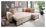  Wohnlandschaft Joachim in Cream, Ottomane rechts mit Bettfunktion