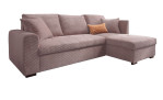 Wohnlandschaft Leon mit Ottomane rechts in der Farbe flamingo