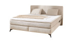 Boxspringbett Kaprun Max in einem Chenillestoff in der Farbe beige