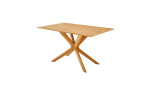 Esstisch Dining System mit Massivholzplatte Wildeiche Natur und Sterngestell