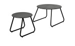 Beistelltisch-Set Adriano in schwarz aus robustem Eisen