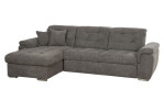 Basis-Wohnlandschaft Borja in einem grauen Bezugsstoff mit chrom Füßen.