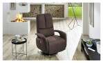 Komfort-Relaxsessel plano|FORM Swing Chair im Bezugsstoff Platin und einem Drehteller in Edelstahl. Auf einem dekorierten Hintergrund. Ansicht von oben.