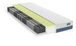 Matratze BULTEX Drive X5 mit Taschenfederkern in einer Seitenansicht und den Taschenfederkern von innen zusehen.