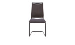 Schwingstuhl Lilli Plus, Farbe Carbonbraun, Gestell in Metall Anthrazit von vorne