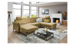 Ecksofa plano|FORM Lirio in der Farbe Gelb mit der Funktion in der Ottomane