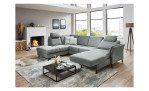 Ecksofa plano|FORM Lirio in der Farbe Steel mit der Funktion in der Ottomane