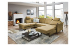 Ecksofa plano|FORM Lirio in der Farbe Gelb mit der Funktion in der Ottomane