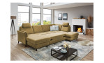 Ecksofa plano|FORM Lirio in der Farbe Gelb mit der Schlaffunktion