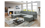 Ecksofa plano|FORM Lirio in der Farbe Steel ohne Kopfstütze