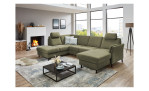 Ecksofa plano|FORM Lirio in der Farbe Grün in einem Raum stehend
