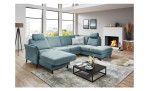 Ecksofa plano|FORM Lirio in der Farbe Ice mit der Funktion in der Ottomane