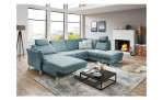 Ecksofa plano|FORM Lirio in der Farbe Ice mit der Funktion in der Ottomane