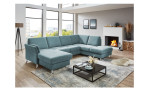 Ecksofa plano|FORM Lirio in der Farbe Ice ohne Kopfstütze